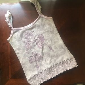 EVAN Weekend | Blush Pink Tank floral Embroidery